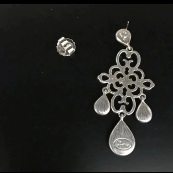 Lia Sophia Silver Ethereal Crystal Chandelier Earrings - Picture 4 of 5